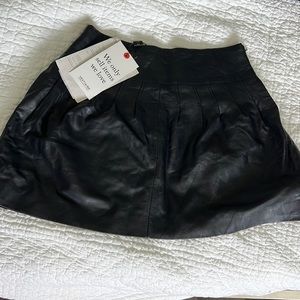 Valentino lamb leather mini skirt